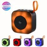 Woos Portable Bluetooth Speakers with Colorful Lights, Loud Sound, Small Bluetooth Speaker with Wireless Stereo Pairing (Colour)
