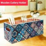 Cugona Green Wooden, Mdf Cutlery Holder Case K