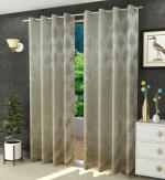 FRESH FROM LOOM Curtains for Door 8 Feet Long | Latest Big Window Curtain Premium Polyester Weaved Parda | Latest Modern Parde for Living Room Bedroom | Home Office Jacquard Screens (Green, 1pc)