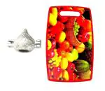 Urban buy Aluminium Gujiya Mould With Plastic Oval Chopping Board and Multicolour, Pack of 2