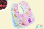 The Little Lookers Multicolour Printed Baby Feeding Button Bib (Pack of 3)