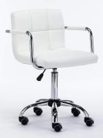Finch Fox White Faux-Leather Office Chair 45 x 35 cm