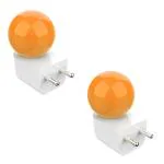 Fybros Orange Bloom Play And Plug Decorative Led Night Lamp Bulb For Bedroom - 0.5 Watts, 2 Pc