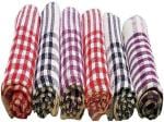 Akin Multipurpose Cotton 120 GSM Checked Kitchen Cleaning Cloth (Multicolour,Pack of 6)