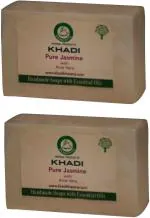 Khadi Herbal Pure Jasmine Soap, 125 Gm Each (Pack Of 2)