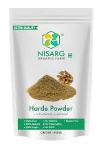 NISARG ORGANIC FARM Harde Powder I Haritaki/Kadukkai I Terminalia chebula I Traditional Method Made I Natural & Organic I for Dark Circles, Face, Skin & Healthy Digestion - 200gm