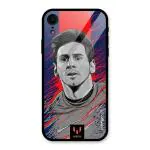 COVERS CART - Messi For FCB Glass Back Case for iPhone XR