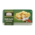 MOTHER'S KITCHEN Mini Chilly Garlic Small Papadam Appalam Pappadum Papadam Appalam Pappad Blister Pack, 40 g