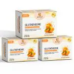 Riztics L-Glutathione Soap Reduces Sun Tan and Pigmentation with Kojic Acid | Honey-Papaya - 75 Grams - Pack of 3