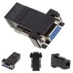 Microware VGA Extender Female to LAN CAT5 or CAT5e or 6 RJ45 Ethernet Adapter