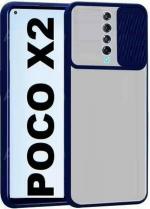 Lenient Xiaomi Poco X2 Blue Silicon and Plastic Camera Bump Protector Back Cover