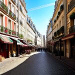 Love Creation 12x18 Size poster print for creative wall art- montmartre-streets-parisian-caf-print-8008(Non Sticker)