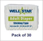 Wellstar Adult Diapers (Extra Large) - Pack of 30 Pieces Adult Diapers - XL (30 Pieces)