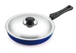 Utensza Non Stick Fry Pan Induction base with detachable handle 2.6 mm Induction and Gas stove compatible, Size 235 mm, Colour Blue