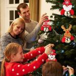 My Party Suppliers Christmas Hangings Jingle Bells Christmas Tree Doll Bells Santa Snowman Cute Bell Ornaments (Set of 2)