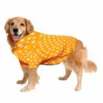 Sage Square Funky Soft Material Dog Shirt | Cool/Funky Print Pet | Soft Light Weight | Comfortable & Breathable Dog Clothing | Trendy Vest Outfit (Large - 22 inch) (Polka Orange)