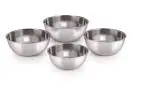 NEELAM Stainless Steel 6 22G Prem Vati, 250 ml, Set of 4 Stainless Steel Vegetable Bowl (Silver, Pack of 4)