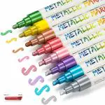 Pathos India Liquid Chalk Markers for Chalkboard Wet Erase Metallic Colors Pens Window Markers with Reversible Tip for Blackboard, Whiteboard, Glass, Mirror, Menu Board, Bistro, Restaurant, School, Pack of 8