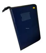 Shining Zon PU Leather Multipurpose 20 Sleeve Document File Folder Executive Zipper Folder for Certificate A4,Fullscape,legal Size Document Organizer File - Pack Of 1 Blue