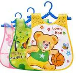 DESIGNESTYMulticolor Waterproof Baby Feeding Bibs - 9 Months - 6 Years ( Pack of 3 )