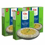 Gits Ready to Eat Jeera Rice + Dal Tadka Combo Indian Meal, Pure Veg Heat and Eat, 1125g (Pack of 3 X 375g Each)