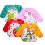 DESIGNESTYMulticolor Waterproof Baby Feeding Bibs ( Pack of 4 )