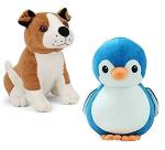 LVS TOYS - Bull Dog & Blue Penguin Soft Toy for Kids, Children & Girls Playing Teddy Bear in Size of 30 & 26 cm Long