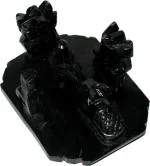 Navyaksh- Crafting Bear Black Marble Shivling with Shiv Parivar and Nandi Statue Decorative Showpiece - 6 cm (Marble, Black)