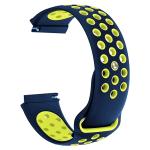 LIDDU Silicone Smart Watch Strap for Fire Boltt Almighty, SE, Ninja Call 2 , Ring 2 and Rage (Navy Blue and Yellow)