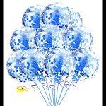 SV Traders Blue Confetti Latex Balloons 12 Inches Pre Filled Confetti Pack Of 12