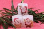 atorakushon Wax White Pillar Santa Claus Design Candles Smokeless Scented for Christmas X-mas Parties Special Occasions Dinner Table Set of 3