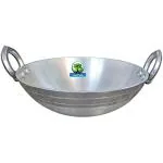 CooPany Multipurpose Use Aluminium Indolium Kadai / Fry Pan / Thick Bottom Fry Pan 10 Inch