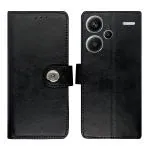 A D Enterprises Manjoor Black Flip Cover for Redmi Note 13 Pro Plus 5G| Magnetic Case| Shock Absorbent| Flip Cover Redmi Note 13 Pro Plus 5G