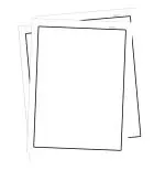 WAYTOBUY A4 60 Papers for Assignment, Project and Drawing - Black Border, Unruled Paper with Page Number for Students (One Side Bordered, UNRLDBL21, 70 GSM Normal Quality)