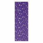 e kysa Hard Disposable Paper Straw, (6mm Diameter), Purple, Pack of 100
