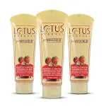 Lotus Herbals Berryscrub Strawberry & Aloe Vera Exfoliating Face Wash | Deep Cleaning | Blackhead Removal | For All Skin Types | 80g (Pack of 3)