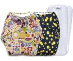 Bumberry Reusable 2 Pocket Cloth Diaper With 2 Microfiber Insert For Babies (6-36 months)