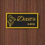 URBANITE CREATION Exquisite Golden Acrylic Name plates Matte Black Base with Premium 3D Letters|Acrylic Customised/Personalized