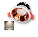 OTS LIGHTS 5 Watts White Body Rose Gold Finish LED Ceiling COB Spot, Focus, Down Ceiling Light (Natural White/4000k, 6.5cm x 6.5cm, Cutout - 5cm)