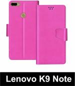 Sbms Lenovo K9 Note Pink Artificial Leather Shock Proof Flip Cover