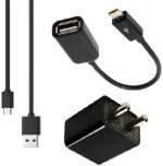 Webilla Wall Charger Accessory Combo For Xiaomi Redmi Note 5 Pro (Black)