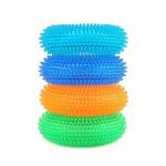 Emily Pets Spike Squeaky Ring Chew Toy for Aggressive Dog(Color Vary,L)