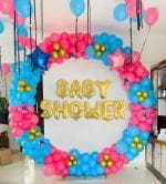SPECIALYOU.IN Baby shower decorations items , Baby shower backdrop decoration ,Props for baby shower, Backdrop for decoration , Baby shower backdrop for photography, Pink Blue theme decorations - 75 pcs