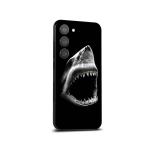 GADGETSWRAP Printed Vinyl Skin Sticker for Samsung Galaxy S23 - White Black Shark