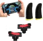 Royal Scot Red And Black Combo Of Trigger Buttons And Thumb Sleeve (Pack Of 2)