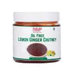 Delight Foods Oil Free Lemon Ginger Chutney 350g| Adrak Nimbu Chatni