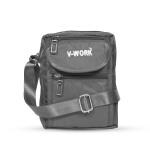 V-WORK BAG Small Sling Cross Body Travel Office Business Messenger One Side Shoulder Bag for Men Women With Multiple Pockets