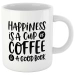 Bains Book Lovers Reading Mug BW Quote Happiness is A Cup of Coffee & A Good Bookworm Gifts Funny Bookish Coffee Mug, Reader Gift, Teacher Gift Gifting Mugs (Coffee & Good Book)