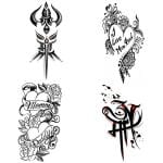 Temporary Tattoowala Maa,Mom Designs Temporary Tattoo Sticker Combo of Pack 4 Temporary body Tattoo