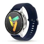 Pebble Vast 1.43 inch(3.63 cm) Amoled Bright Display, BT Calling, Always On Display,Health Suite, Multi Sports Modes, Premium Build, Multiple Watch Faces, AI Voice Assitance, Sleep Monitor, Alarm & Notifications smartwatch-Evening Blue